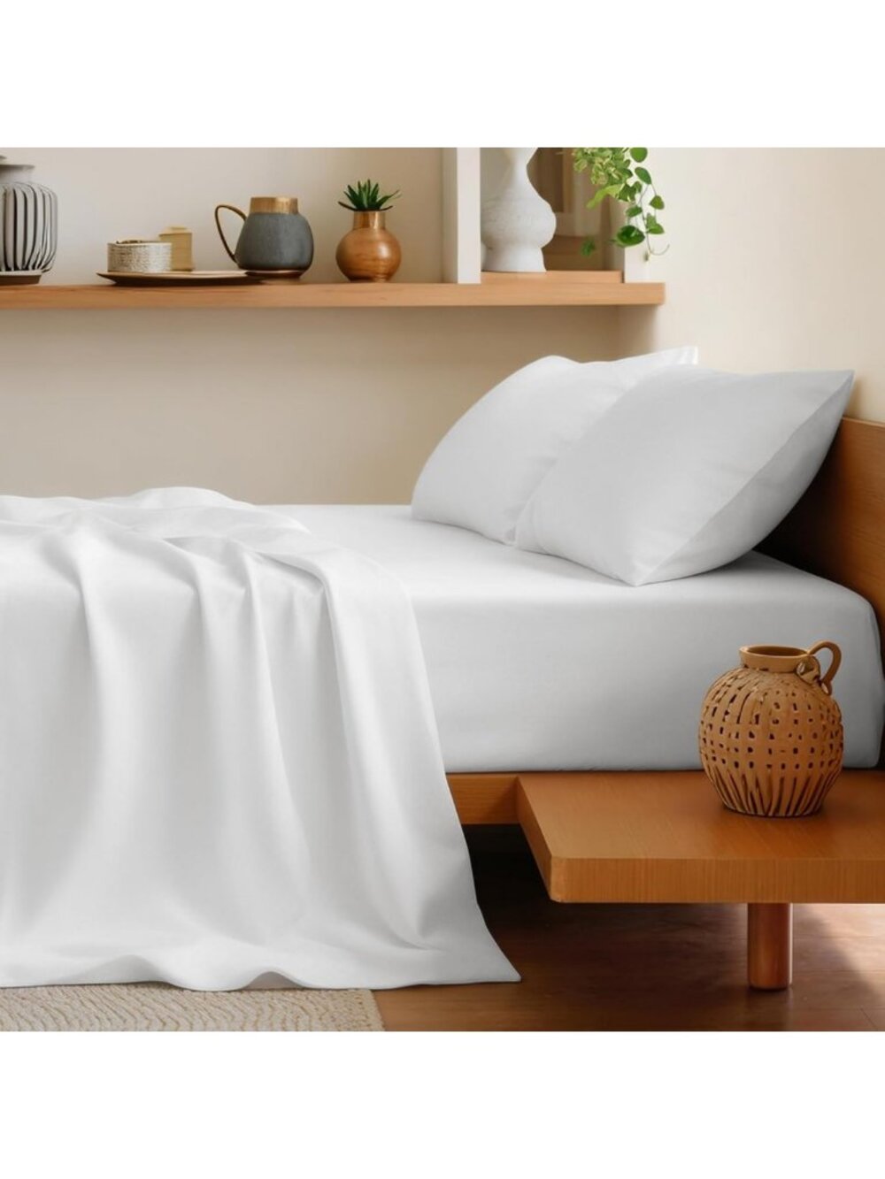 Luxurious 100% Egyptian Cotton King Size Sheets, 600 Thread Count, Soft